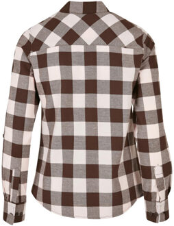 urban classics Geruit flanellen overhemd met omgeslagen manchet dames Roze - XXXL