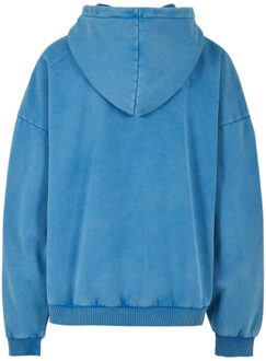 urban classics Heren 90's stone wash zwaargewicht full zip hoodie Blauw - XXL / XXXL