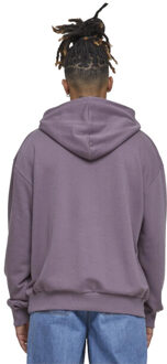 urban classics Heren badstof lichtgewicht hoodie - maat M Paars
