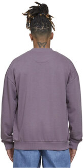 urban classics Heren badstof lichtgewicht sweatshirt Paars - M