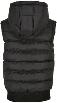 urban classics Heren baffled gilet met capuchon - maat S Zwart