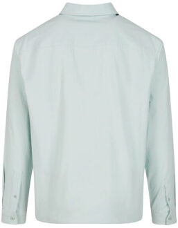 urban classics Heren basis crepe overhemd Blauw - M