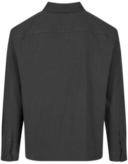 urban classics Heren basis crepe overhemd Zwart - S