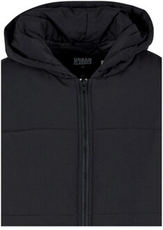 urban classics Heren block pufferjas met capuchon Zwart - L