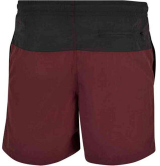 urban classics Heren blok zwemshorts - maat M Rood