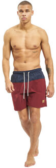urban classics Heren blok zwemshorts - maat S Blauw