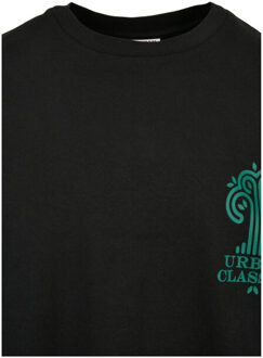 urban classics Heren boom biologisch katoenen logo t-shirt - maat M Zwart