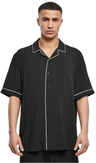 urban classics Heren bowling shirt Zwart
