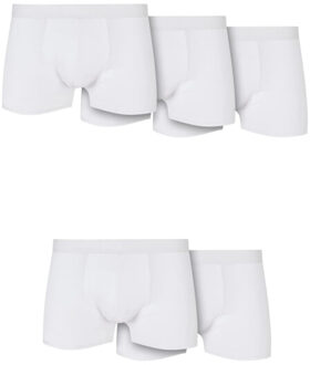 urban classics Heren boxershorts van effen biologisch katoen (5-pack) Wit - XXL / XXXL