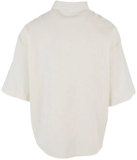 urban classics Heren boxy overhemd van katoenmix Beige - 5XL