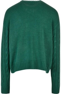 urban classics Heren boxy sweatshirt Groen - XXXL