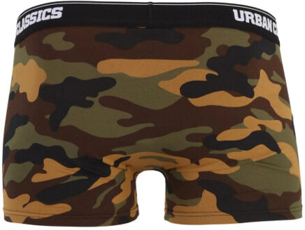 urban classics Heren camo boxershort (set van 2) - maat 5XL Bruin/groen