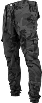 urban classics Heren camo cargo joggingbroek - maat 38 Bruin/groen