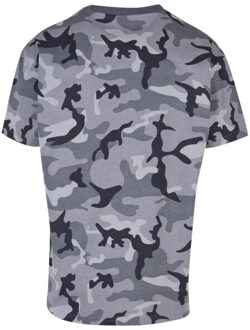 urban classics Heren camo zwaargewicht oversized t-shirt - maat M Bruin/groen