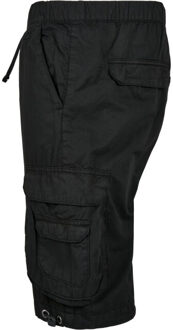 urban classics Heren cargo shorts met dubbele zakken - maat XXXL Zwart