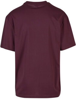 urban classics Heren college logo lang t-shirt Rood - 4XL