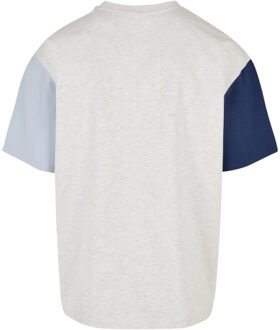 urban classics Heren colour block organic oversized t-shirt - maat S Grijs