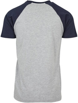 urban classics Heren contrast raglan t-shirt Grijs - XXXL