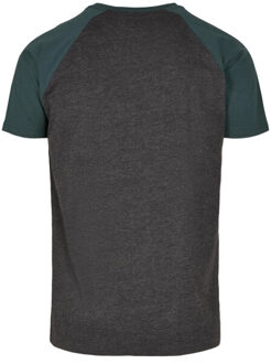 urban classics Heren contrast raglan t-shirt - maat M Grijs