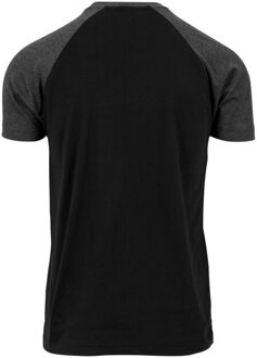 urban classics Heren contrast raglan t-shirt Zwart - S