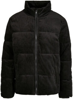 urban classics Heren corduroy boxy pufferjas Zwart - L
