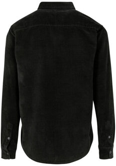 urban classics Heren corduroy overhemd Zwart - S