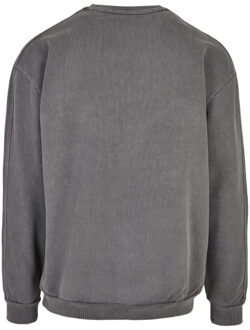 urban classics Heren crew sweatshirt in badstof Grijs - L