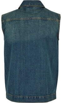 urban classics Heren denim gilet Blauw - 5XL
