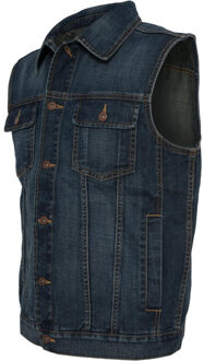 urban classics Heren denim gilet Blauw - L