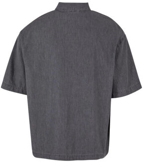 urban classics Heren denim lichtgewicht shirt Roze - M