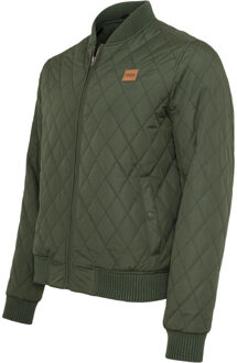 urban classics Heren diamond nylon gewatteerd jasje - maat XXXL Groen