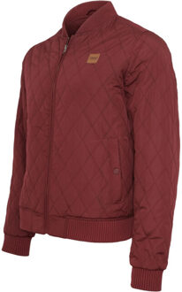 urban classics Heren diamond nylon gewatteerd jasje Rood - S