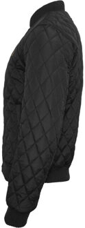 urban classics Heren diamond nylon gewatteerd jasje Zwart - M