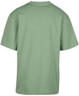 urban classics Heren effen biologisch lang t-shirt Groen - XL