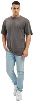 urban classics Heren effen tall t-shirt Grijs - XL