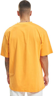 urban classics Heren effen tall t-shirt Oranje - L