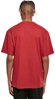 urban classics Heren effen tall t-shirt Rood - 5XL