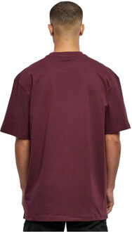 urban classics Heren effen tall t-shirt Rood - L