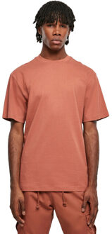 urban classics Heren effen tall t-shirt Rood - L