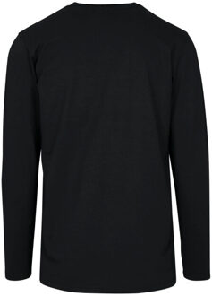 urban classics Heren frans terry stretch t-shirt met lange mouwen - maat M Zwart