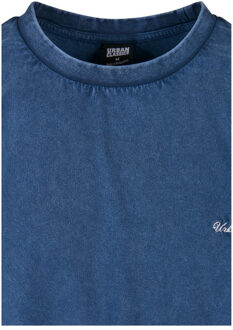 Urban Classics Heren geborduurd oversized t-shirt Blauw - XXXL
