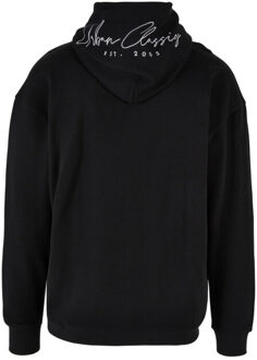urban classics Heren geborduurde hoodie Zwart - XXXL