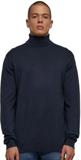 urban classics Heren gebreid schildpad hals sweatshirt Blauw - M