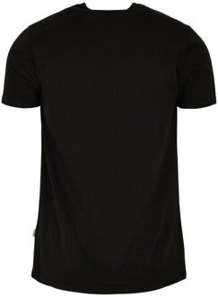 urban classics Heren gebreid slim t-shirt Zwart