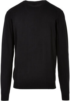 urban classics Heren gebreid sweatshirt met ronde hals Zwart