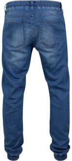 urban classics Heren gebreide denim joggingbroek - maat XL Blauw