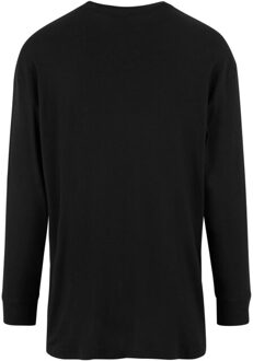 urban classics Heren geribde organic boxy trui met lange mouwen Zwart - S