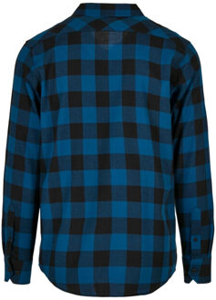 urban classics Heren geruit flannel shirt Blauw - M