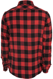 urban classics Heren geruit flannel shirt Zwart - L