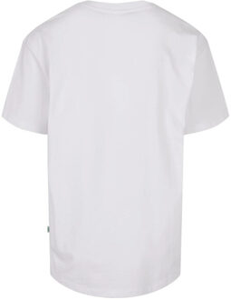 urban classics Heren globe organic logo t-shirt Wit